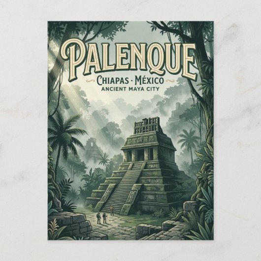 Ruinen von Palenque Postkarte (Vorderseite)