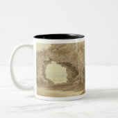 Ruinen von Pevensey Schloss (w/c auf Papier) Zweifarbige Tasse (Links)