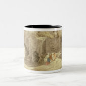 Ruinen von Pevensey Schloss (w/c auf Papier) Zweifarbige Tasse (Mittel)