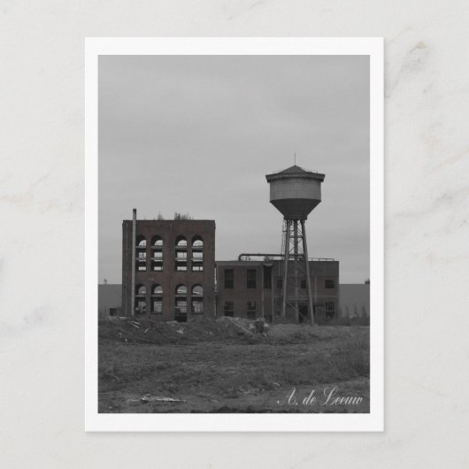Ruinen Wasserturm Kunstvoll Foto Postkarte (Vorderseite)