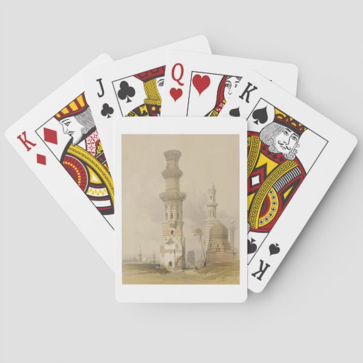 Ruinierte Moscheen in der Wüste, westlich der Zita Spielkarten (Rückseite)