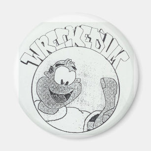 Ruinierter 'Um Melvin Kreis-Logo-Magnet Magnet