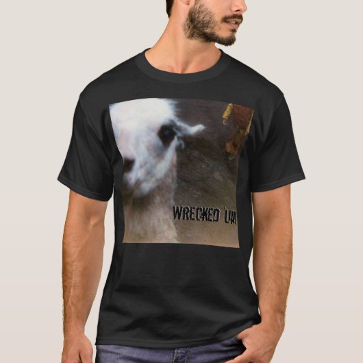 Ruiniertes 'Um natürliches Lama-Weltausflug-Shirt T-Shirt (Vorderseite)