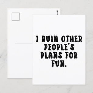 Ruiningspläne Witziges Sprichwort Postkarte