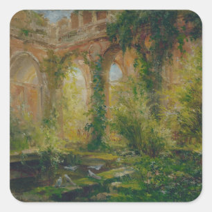 Ruins - Cour des comptes Ballroom Quadratischer Aufkleber