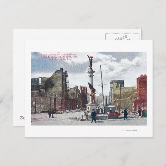 Ruins entlang der Mason Street, Statut des Gewerks Postkarte (Vorne/Hinten)