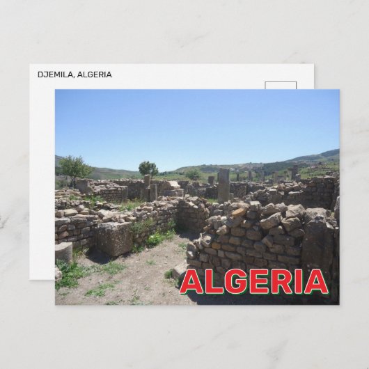 Ruins in Djemila, Algerien Postkarte (Vorne/Hinten)