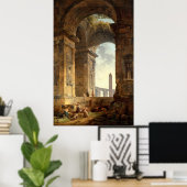 Ruins With An Obelisk von Robert Hubert Poster (Heimbüro)