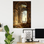 Ruins With An Obelisk von Robert Hubert Poster (Heimbüro)