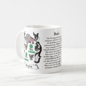 Ruiz Familien-Wappen Tasse (Vorderseite Links)