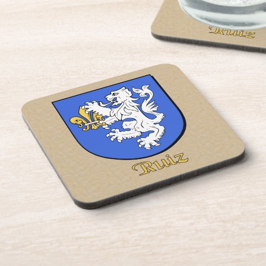 Ruiz Family Shield Getränkeuntersetzer (Linke Seite)