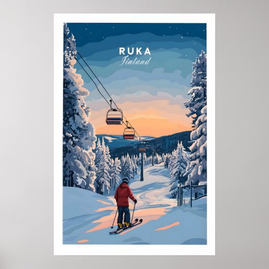 Ruka Finnland Ski Poster 1 (Vorne)