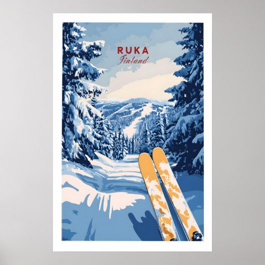 Ruka-Ski Trail-Druck 1 Poster (Vorne)