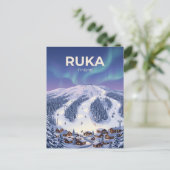 Ruka-Skigebiet Finnland Postkarte (Stehend Vorderseite)