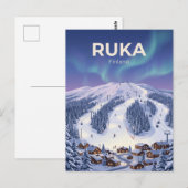 Ruka-Skigebiet Finnland Postkarte (Vorne/Hinten)