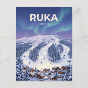 Ruka-Skigebiet Finnland Postkarte