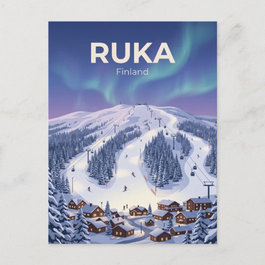 Ruka-Skigebiet Finnland Postkarte (Vorderseite)