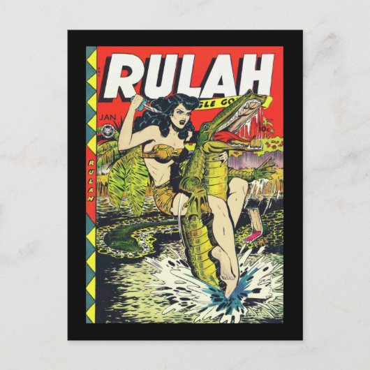 Rulah-Vintages Comic-Buch Postkarte (Vorderseite)