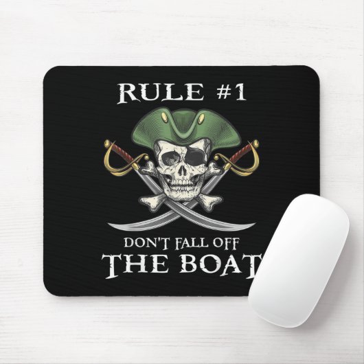 Rule #1 Don't Fall Off The Boat Cruise Rate Party Mousepad (Mit Mouse)