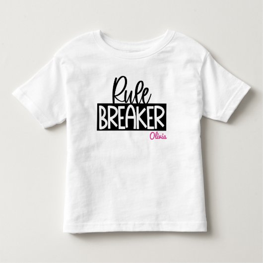 Rule Breaker Mutter Tag Matching Kleinkind T-shirt (Vorderseite)