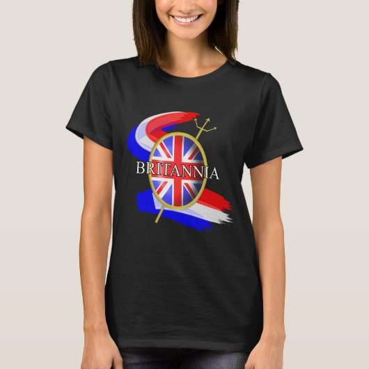 Rule Britannia Union Jack British Themed Graphic T-Shirt (Vorderseite)