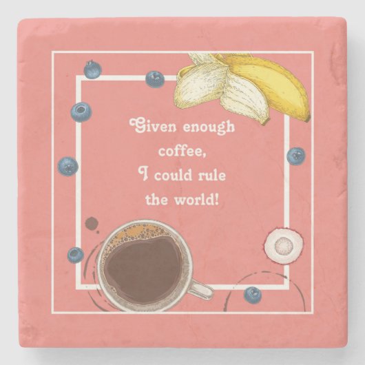 RULE DIE WELT... Steinuntersetzer (Vorderseite)