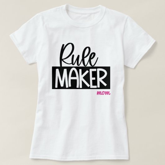 Rule Maker Rule Breaker Regeln keine Matching-Rege T-Shirt (Design vorne)
