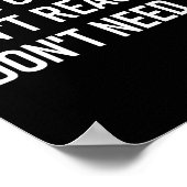 Rule Of Lazy Can't Reach It Don't Need It, Funny,  Poster (Ecke)