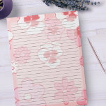Ruled Retro Rosa Mitte Jahrhundert Vintage Blüte Notizblock<br><div class="desc">Wide Ruled Notepad - Standard Letter Size Pages - 8.5" X 11" Lined with Black Wide Rule Lines on each Page for Easy Writing - One Sided Notebook - Dieses Design zeichnet sich durch ein Retro-rosa und Vintages,  blumengeschmücktes Tapete aus den 1960er Jahren aus.</div>