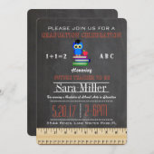 Ruler & Apple Lehrer Abschluss Einladung (Vorne/Hinten)