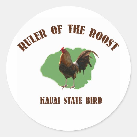Ruler der Roost Kauai Stickers (Vorderseite)