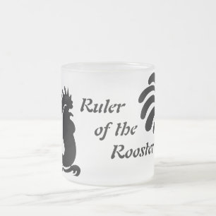 "Ruler of the Rooster" Rooster Mattiert Glass Tass Mattglastasse