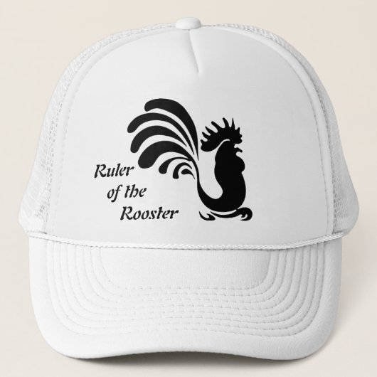 "Ruler of the Rooster" Stilisierte Rooster Cap Truckerkappe (Vorderseite)