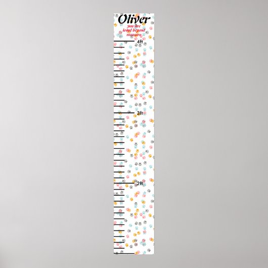 Ruler-Wachstumsdiagramme für personalisiertes Kind Poster (Vorne)