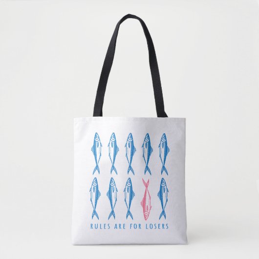"Rules are For Losers" Funny Boho Coastal  Tasche (Vorderseite)