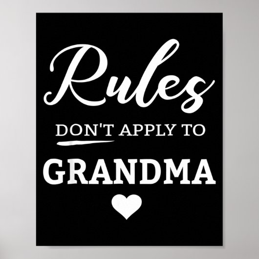 Rules Don't Apply To Grandma Poster (Vorne)