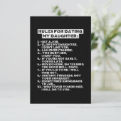 Rules for dating my daughter dankeskarte (Stehend Vorderseite)