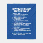 Rules for dating my daughter fleecedecke (Vorderseite)