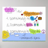 Rules for Happiness - Immanuel Kant Poster (Vorne)