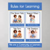 Rules for Learning Teacher Anchor Chart Poster (Vorne)