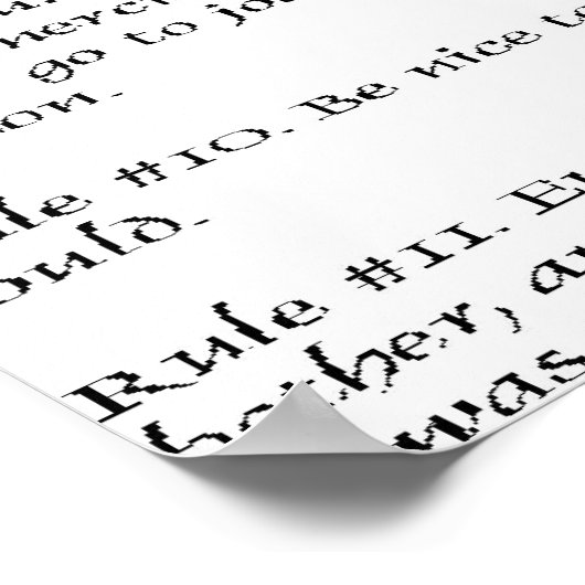 Rules Kids Won't Learn Poster (Ecke)