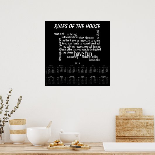 Rules of the House Poster (Küche)