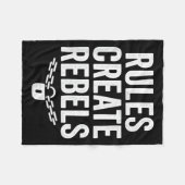 Rules Rebels Protest Dom Statement Gift Fleecedecke (Vorderseite (Horizontal))