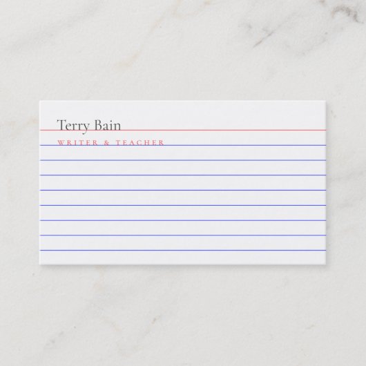 Rulf-/Linde-Indexkarte Visitenkarte (Vorderseite)