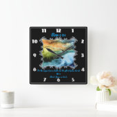 Rum 6:23 Seegras über dem offenen Meer Quadratische Wanduhr (Zuhause)