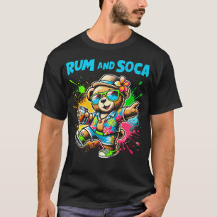 Rum and Soca Bear Fans Karibisches Party T-Shirt