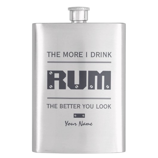 RUM-benutzerdefinierter Monogramm-Kolben Flachmann (Vorderseite)