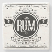 Rum-Coaster Steinuntersetzer (Vorderseite)
