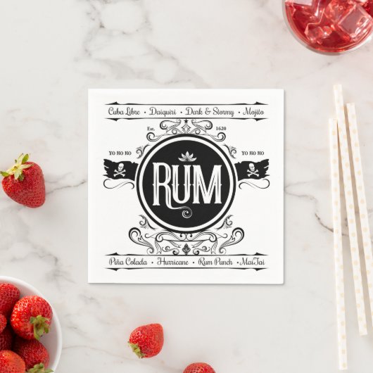 Rum Cocktail Napkin Serviette (Beispiel)