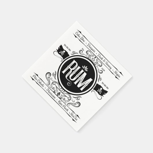 Rum-Cocktail-Serviette Serviette (Ecke)